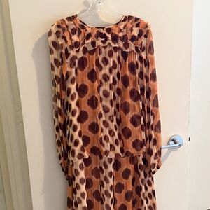 Leopard shirt and skirt set